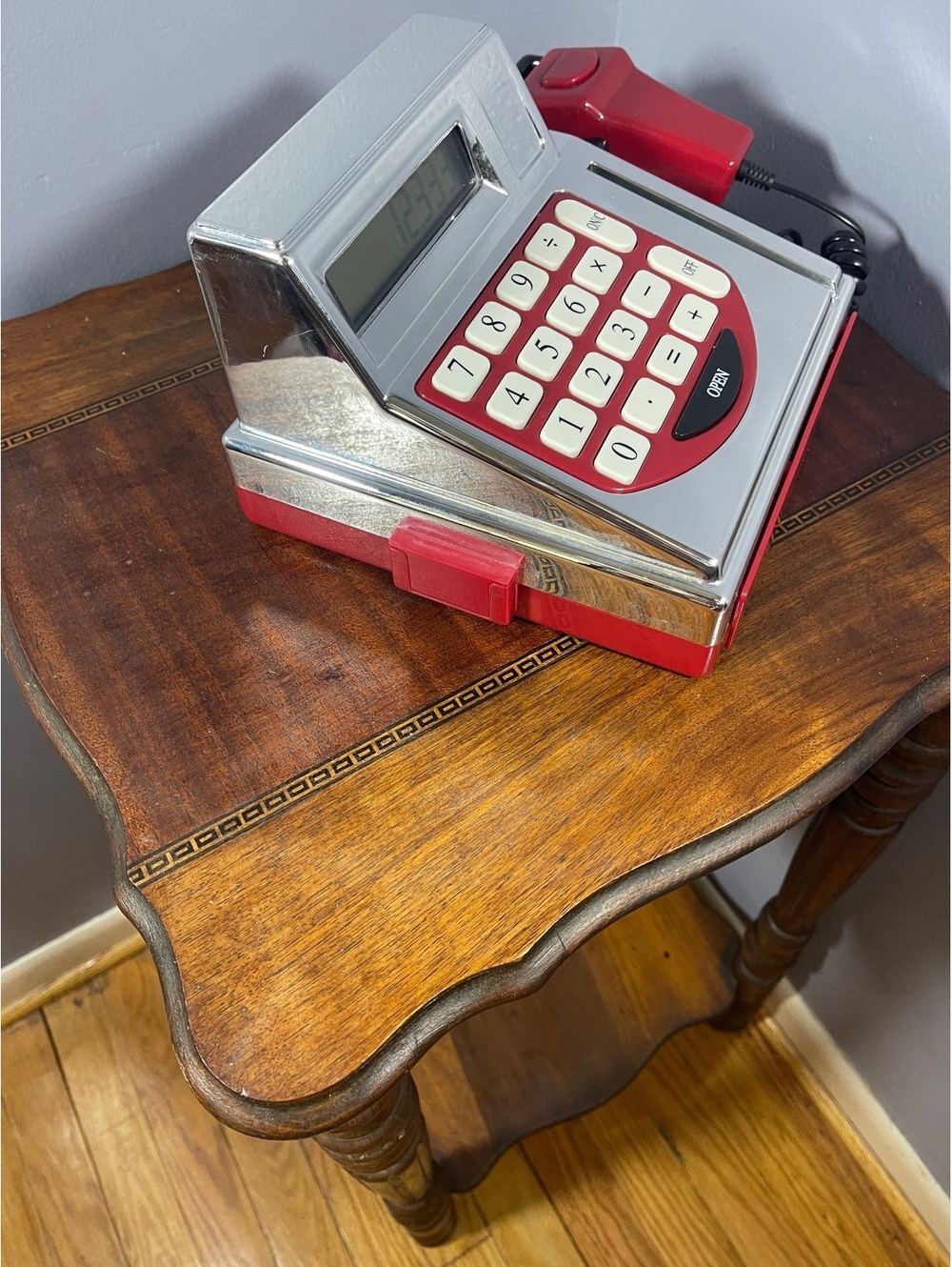 Vintage BATTAT Toy Cash Register Calculator w/ Drawer Working Scanner Debit Card - Picture 3 of 7